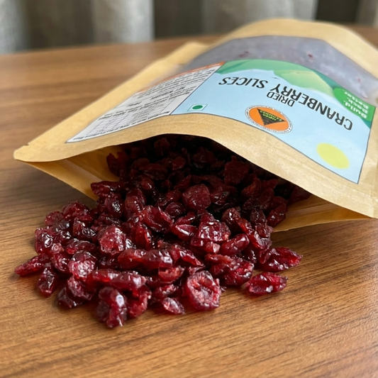 Superfarmers Dried Cranberry Slices 200g– Sweet & Tangy Premium Fruit Snack