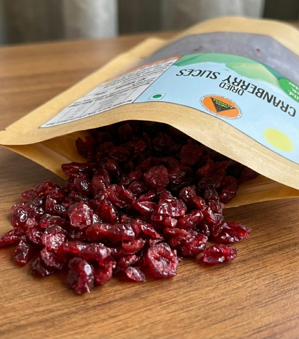 Superfarmers Dried Cranberry Slices – Sweet & Tangy Premium Fruit Snack (200g)
