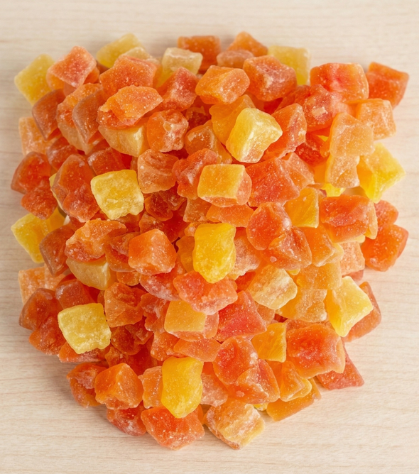 Superfarmers Dried Papaya Dice – Sweet Tropical Fruit Snack for Baking & Toppings (200g)