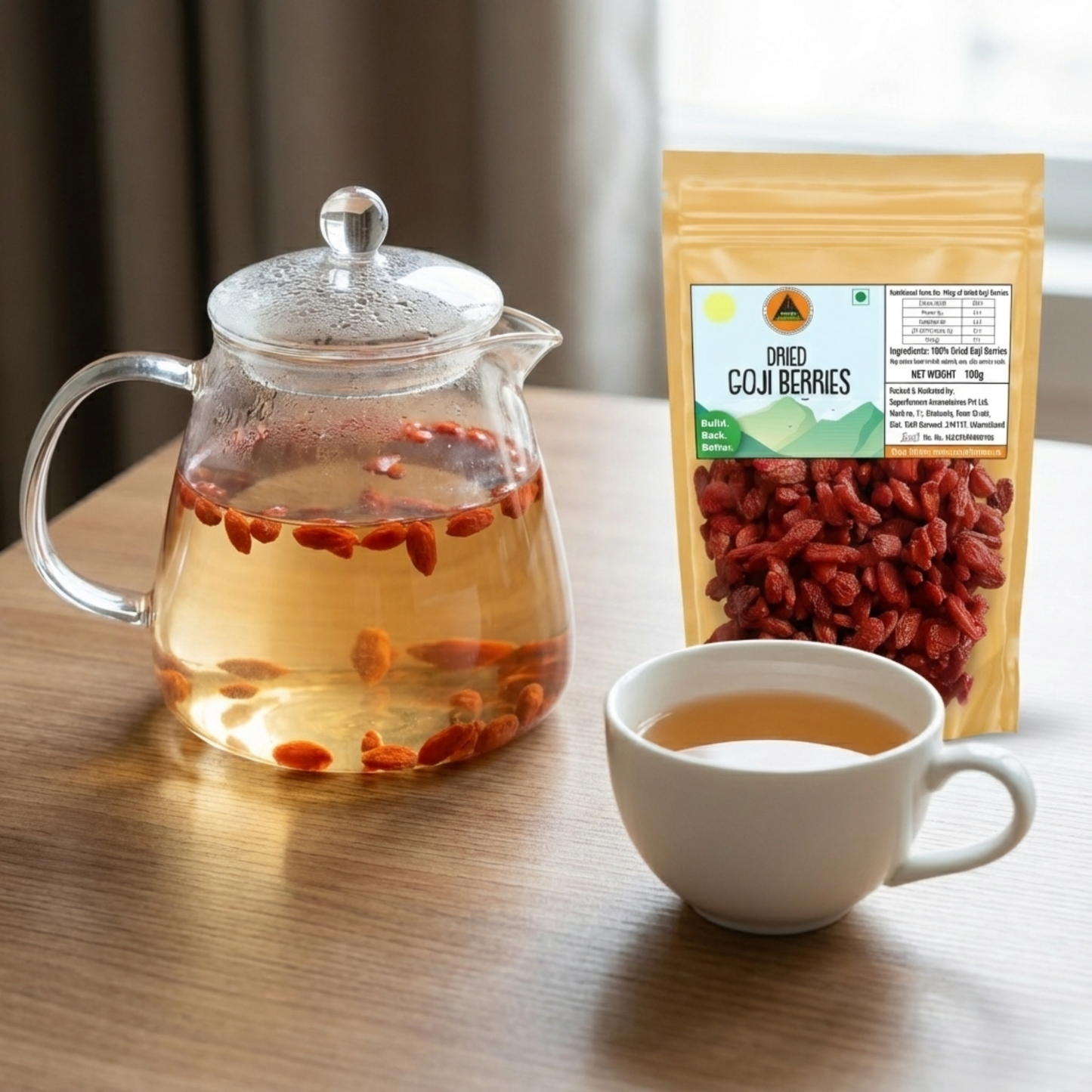 Superfarmers Dried Goji Berries 100g – 100% Natural & Unsweetened Superfood