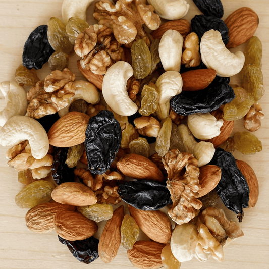 Superfarmers Unsalted Mixed Nuts – Premium Dry Fruit Blend with Walnuts, Almonds, Cashews & Raisins (100g / 200g / 500g)