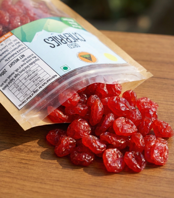 Superfarmers Dried Cherries – Sweet & Tangy Pitted Cherries for Snacking & Baking (200g)