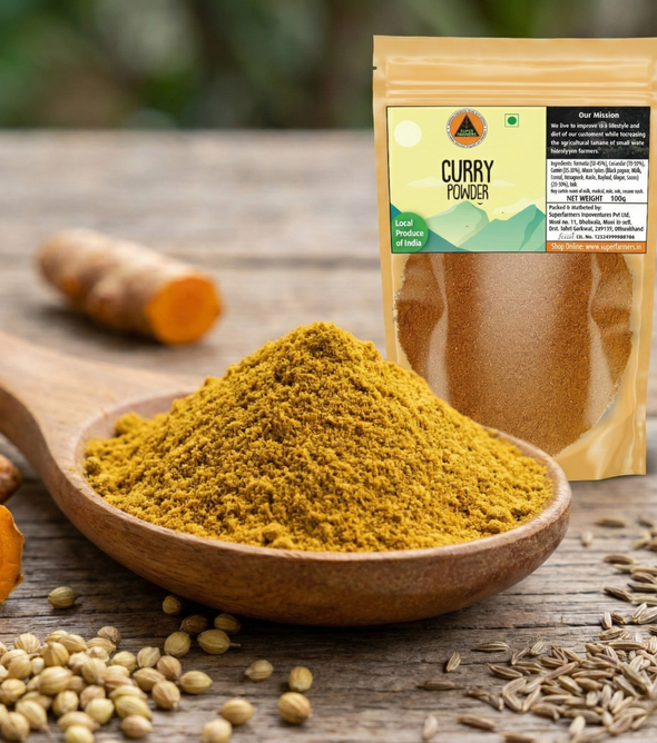 Superfarmers Curry Powder – Authentic Indian Spice Blend (100g) | Local Produce of India