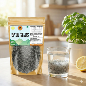 Superfarmers Premium Raw Basil Seeds (Sabja) – High Fiber Superfood (100g/250g)