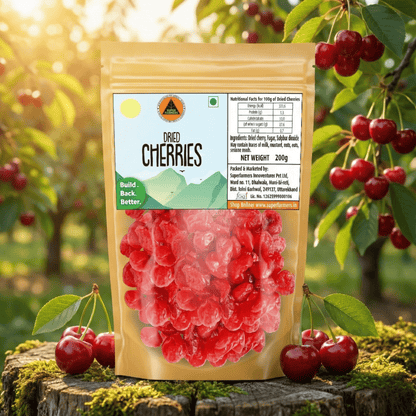 Superfarmers Dried Cherries 200g – Sweet & Tangy Pitted Cherries for Snacking & Baking