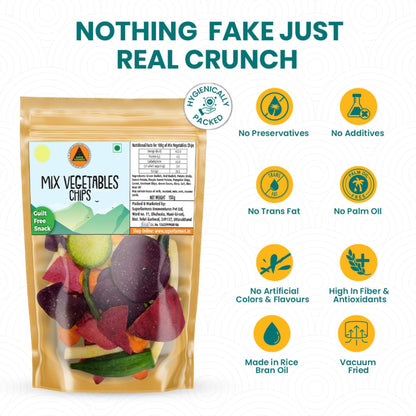 Superfarmers Mixed Vegetable Chips 150g – Guilt Free Snack | Healthy Veggie Snack