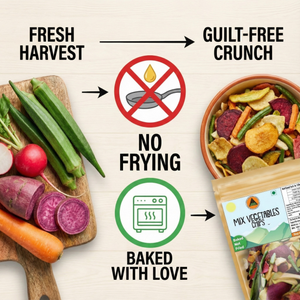 Superfarmers Mixed Vegetable Chips – Baked Not Fried (150g) | Healthy Veggie Snack