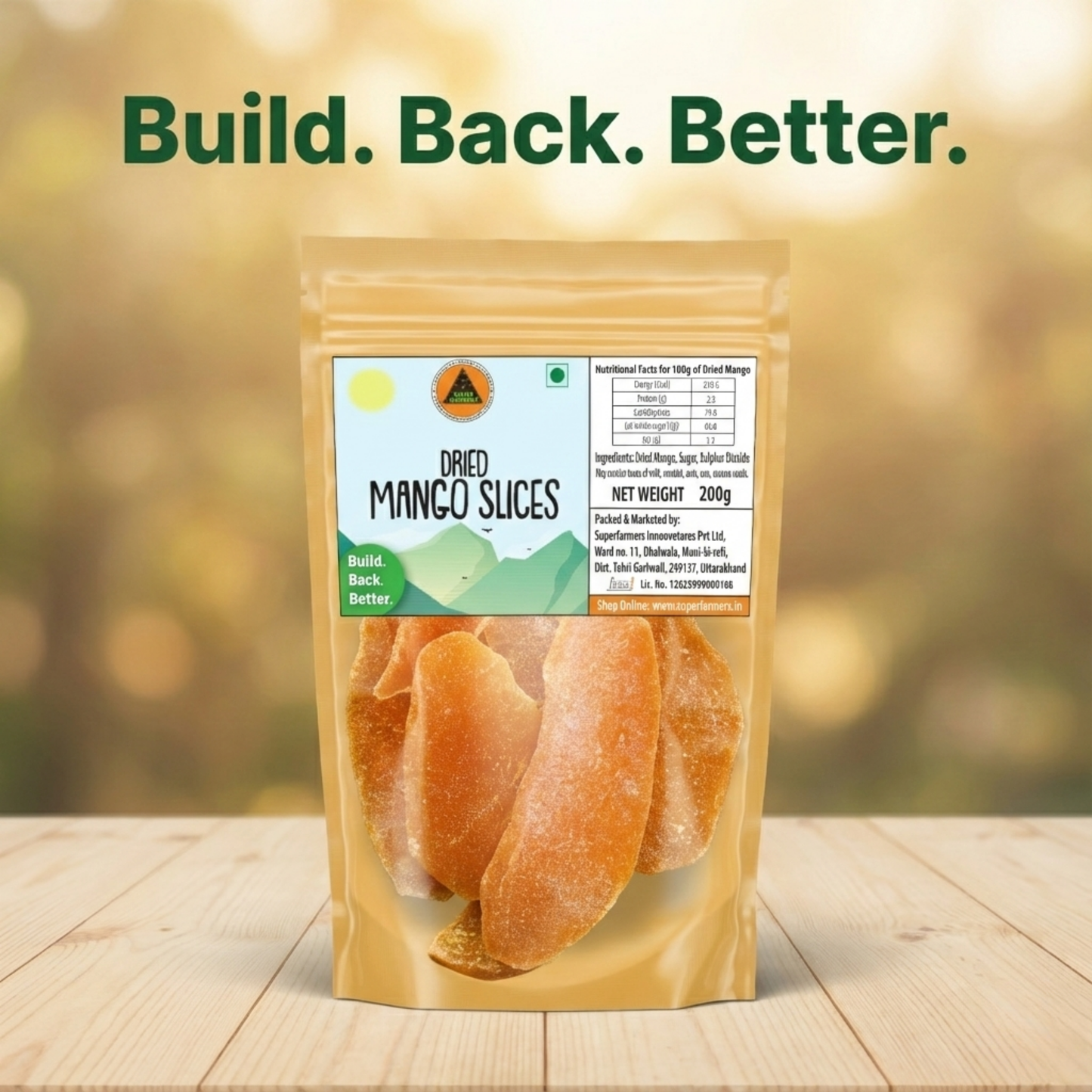 Superfarmers Dried Mango Slices 200g – Premium, Sweet & Chewy Fruit Snack