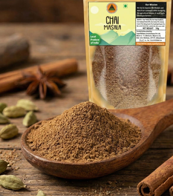 Superfarmers Chai Masala – Authentic Indian Tea Spice Blend (50g) | Local Produce of India