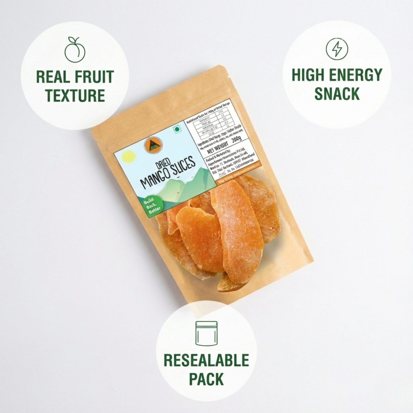 Superfarmers Dried Mango Slices 200g – Premium, Sweet & Chewy Fruit Snack