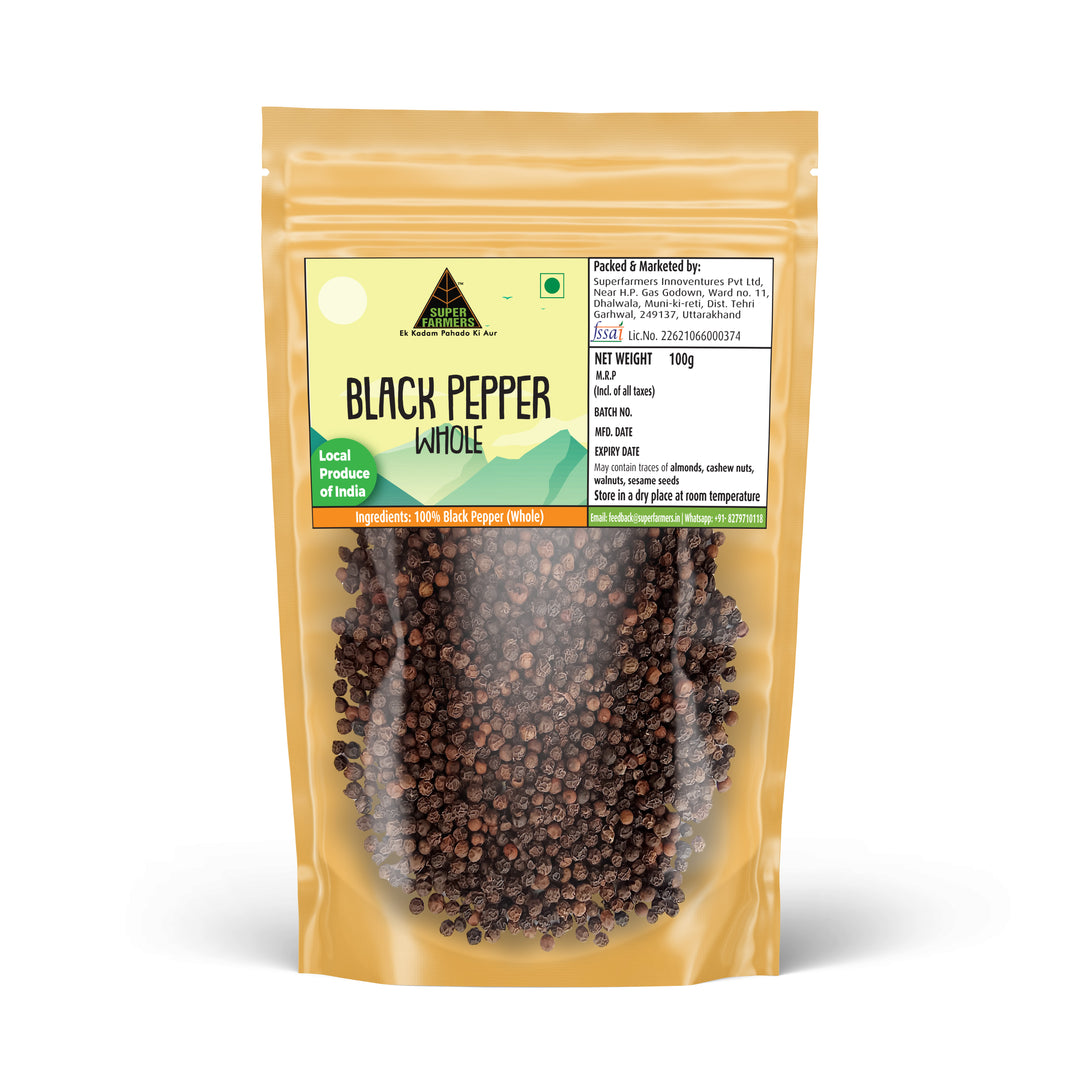 Black Pepper (Whole) | Sharp, Pungent & Woody