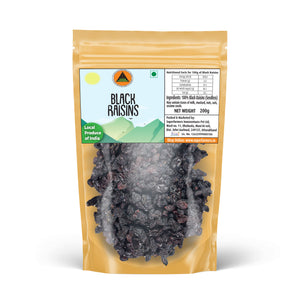 Superfarmers premium black raisins seedless 200g pack Indian produce