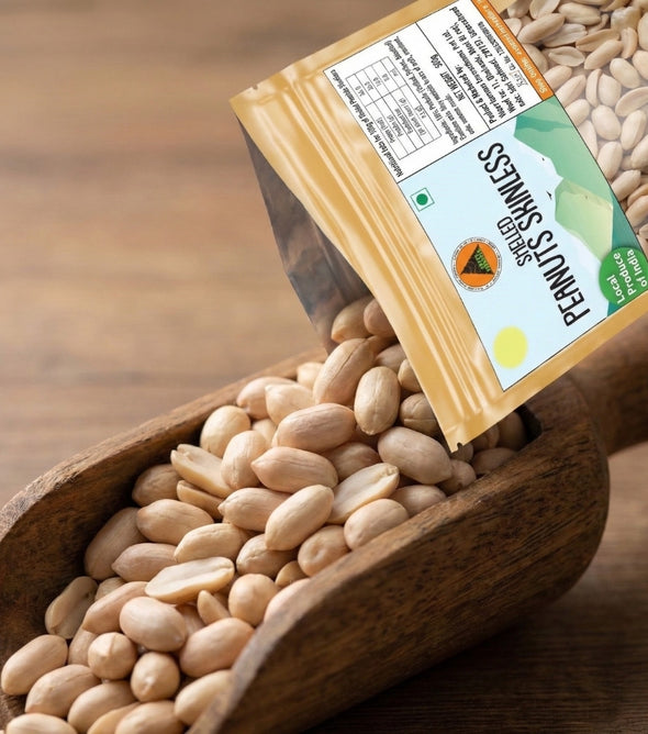 Superfarmers Premium Skinless Peanuts – Raw, Unsalted & Shelled (500g)