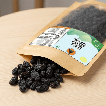 Superfarmers Premium Black Raisins – Seedless & 100% Natural Indian Produce (200g / 500g)