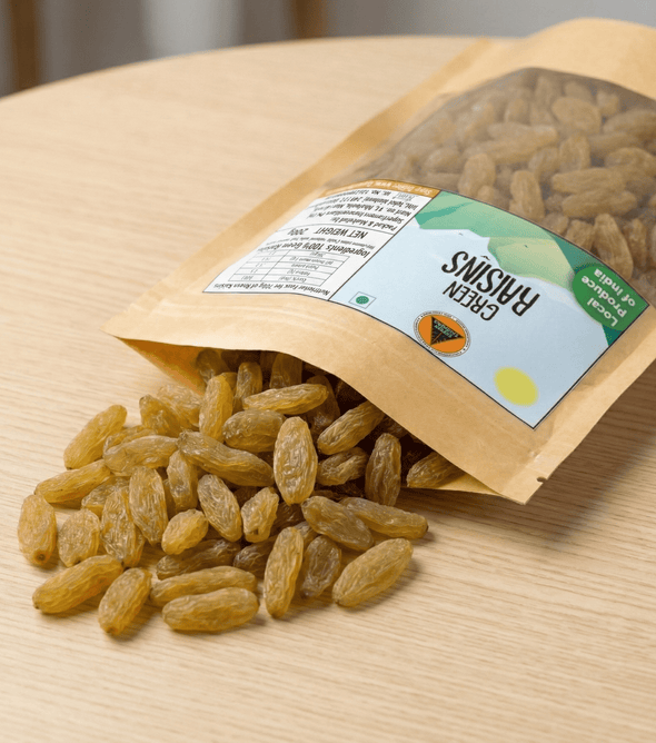 Superfarmers premium green raisins kishmish 500g pack Indian produce