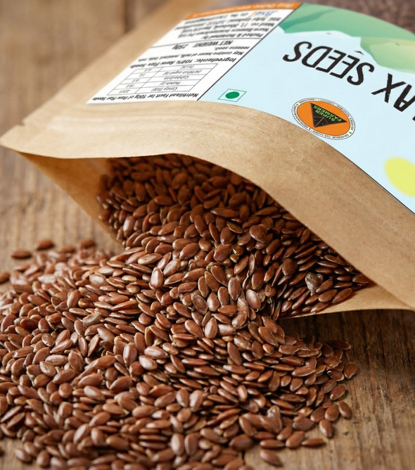 Superfarmers 100g Raw Flax Seeds premium resealable packaging.