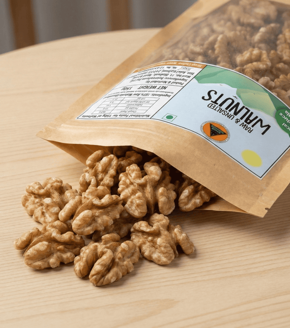 Superfarmers raw and unsalted walnuts kernels 375g pack Kashmiri produce