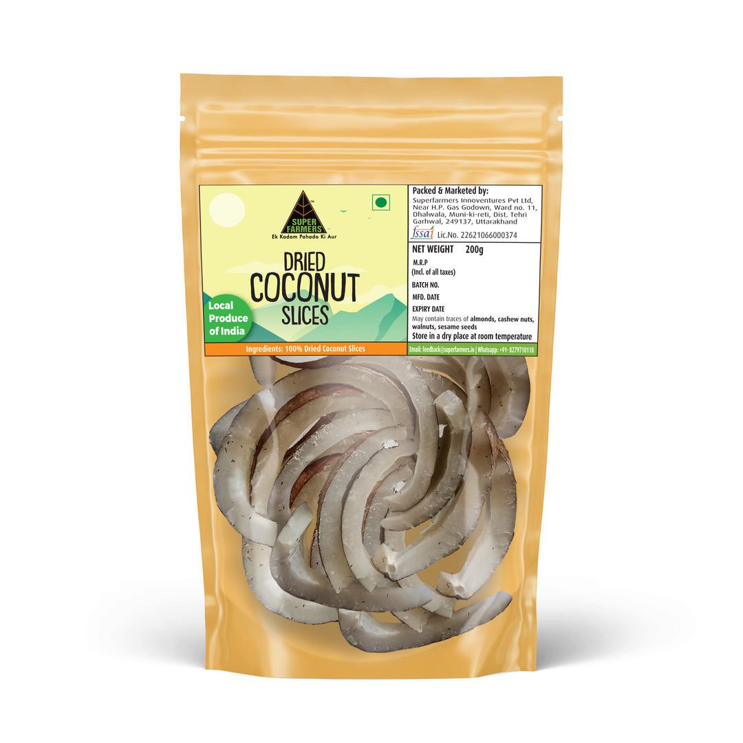 Dried Coconut (Slices) | Handcut | Naturally Sweet, Nutty & Chewy