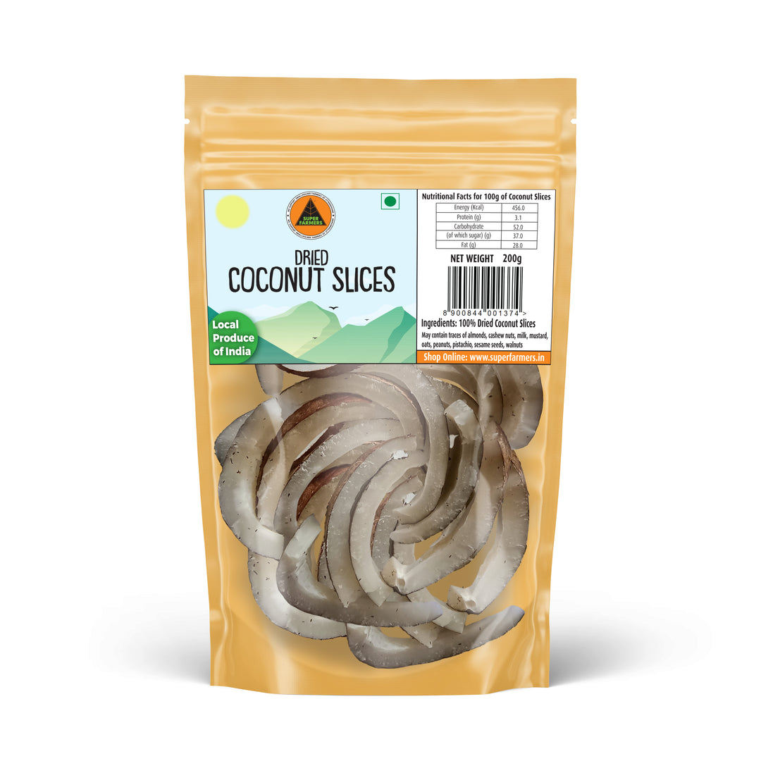Dried Coconut (Slices) | Handcut | Naturally Sweet, Nutty & Chewy