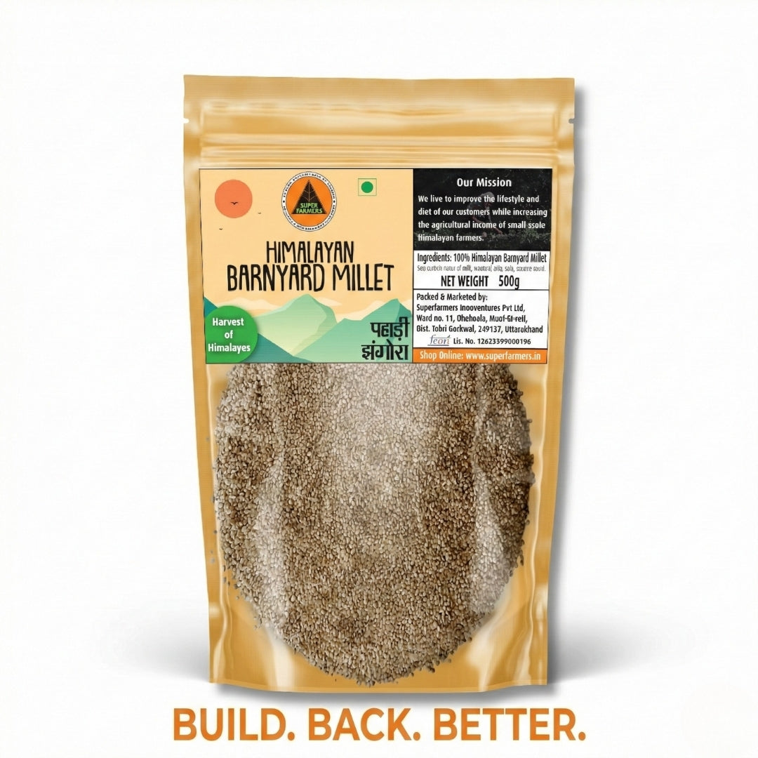 Superfarmers Premium Himalayan Barnyard Millet (Pahadi Jhangora) – Raw & Pure (500g)