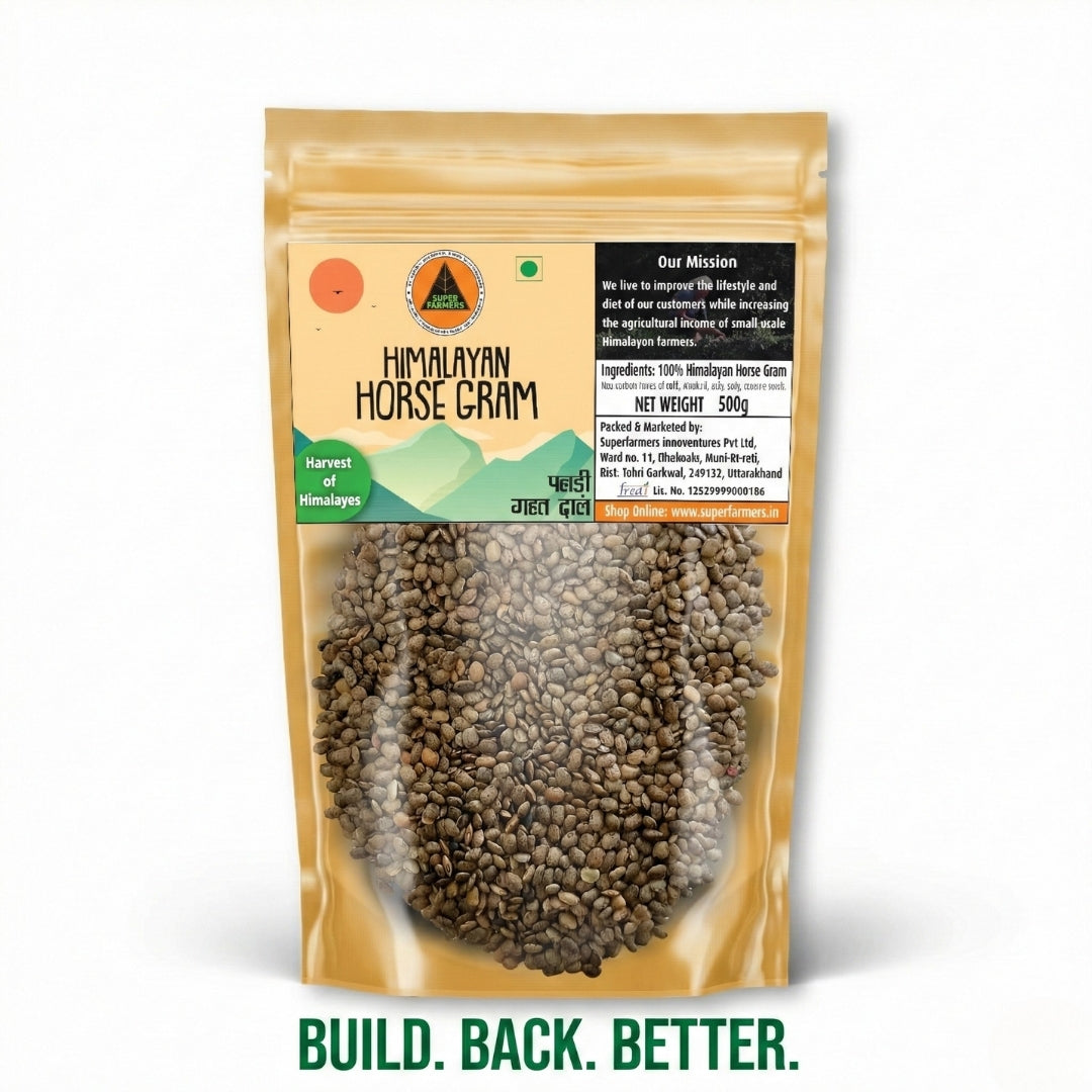 Superfarmers Premium Himalayan Horse Gram (Pahadi Gahat Dal) – Whole & Traditional (500g)
