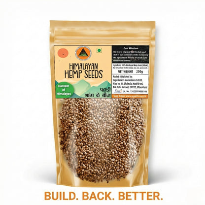 Superfarmers Premium Himalayan Hemp Seeds (Pahadi Bhang Ke Beej) – Whole & Raw (200g)