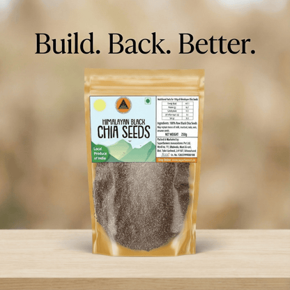 Superfarmers Himalayan Black Chia Seeds - Raw & Nutrient-Rich (100g / 250g)