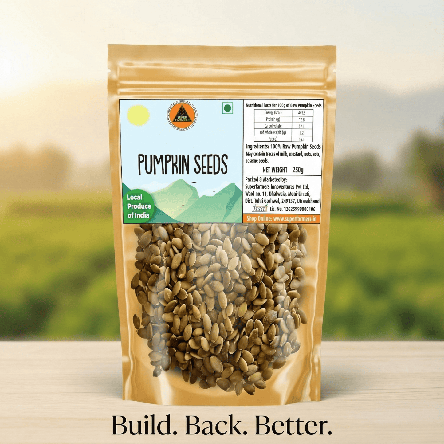 Superfarmers Premium Pumpkin Seeds (100g / 250g) – Nutrient-Dense Superfood for Snacking, Salads & Smoothies