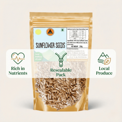 Superfarmers Raw Sunflower Seeds (100g / 250g) | Premium Local Indian Produce | Unroasted, Healthy Snack
