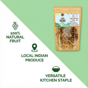 Superfarmers Premium Green Raisins (Kishmish) – 100% Natural Indian Produce (200g / 500g)
