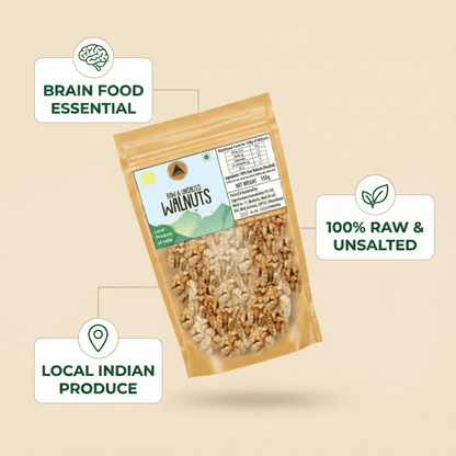 Superfarmers Raw & Unsalted Walnuts – Premium Kashmiri Akhrot Kernels (150g / 375g)