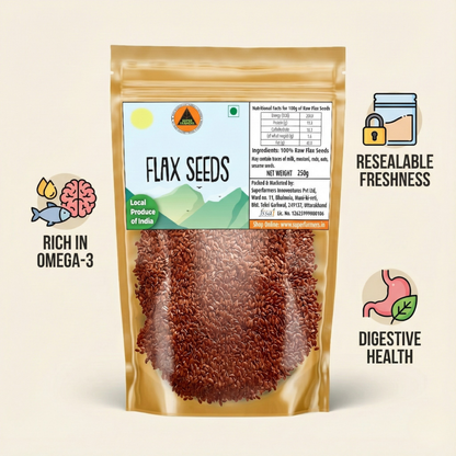 Superfarmers Premium Raw Flax Seeds (100g / 250g) | 100% Natural Local Produce