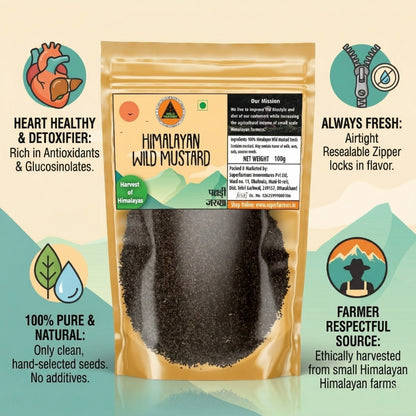 Superfarmers Authentic Himalayan Wild Mustard Seeds 100g (Pahadi Jakhiya)