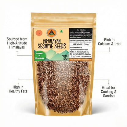 Superfarmers Premium Himalayan Sesame Seeds (Pahadi Til) – Raw & Unpolished (200g)
