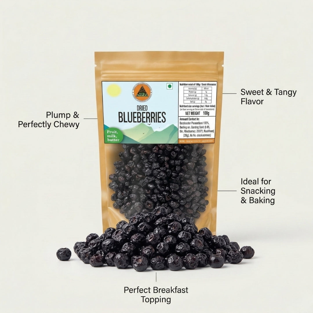 Superfarmers Premium Dried Blueberries – Sweet, Tangy & Chewy (100g)