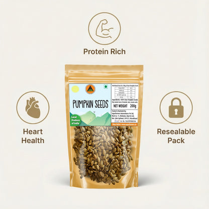 Superfarmers Premium Pumpkin Seeds (200g) – Nutrient-Dense Superfood for Snacking, Salads & Smoothies