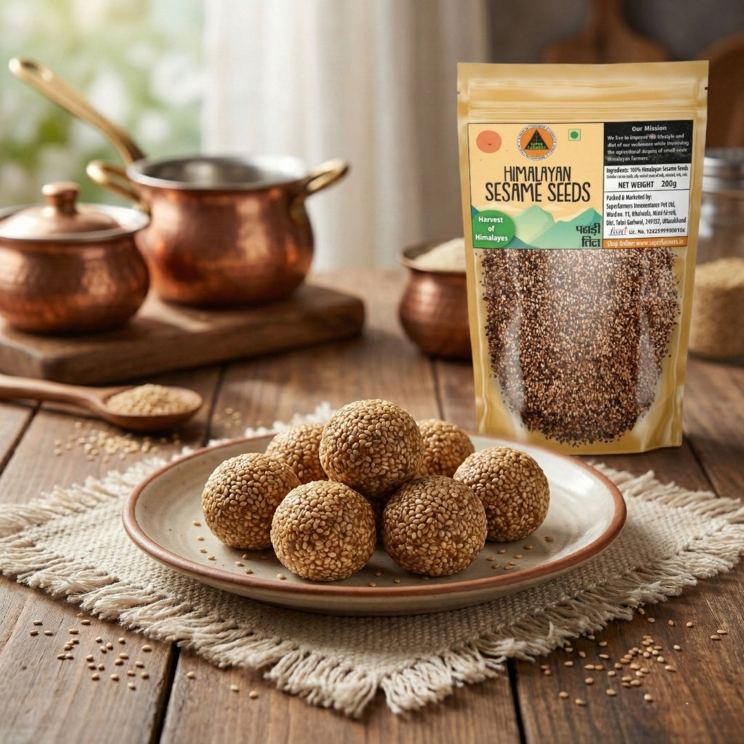 Superfarmers Premium Himalayan Sesame Seeds (Pahadi Til) – Raw & Unpolished (200g)