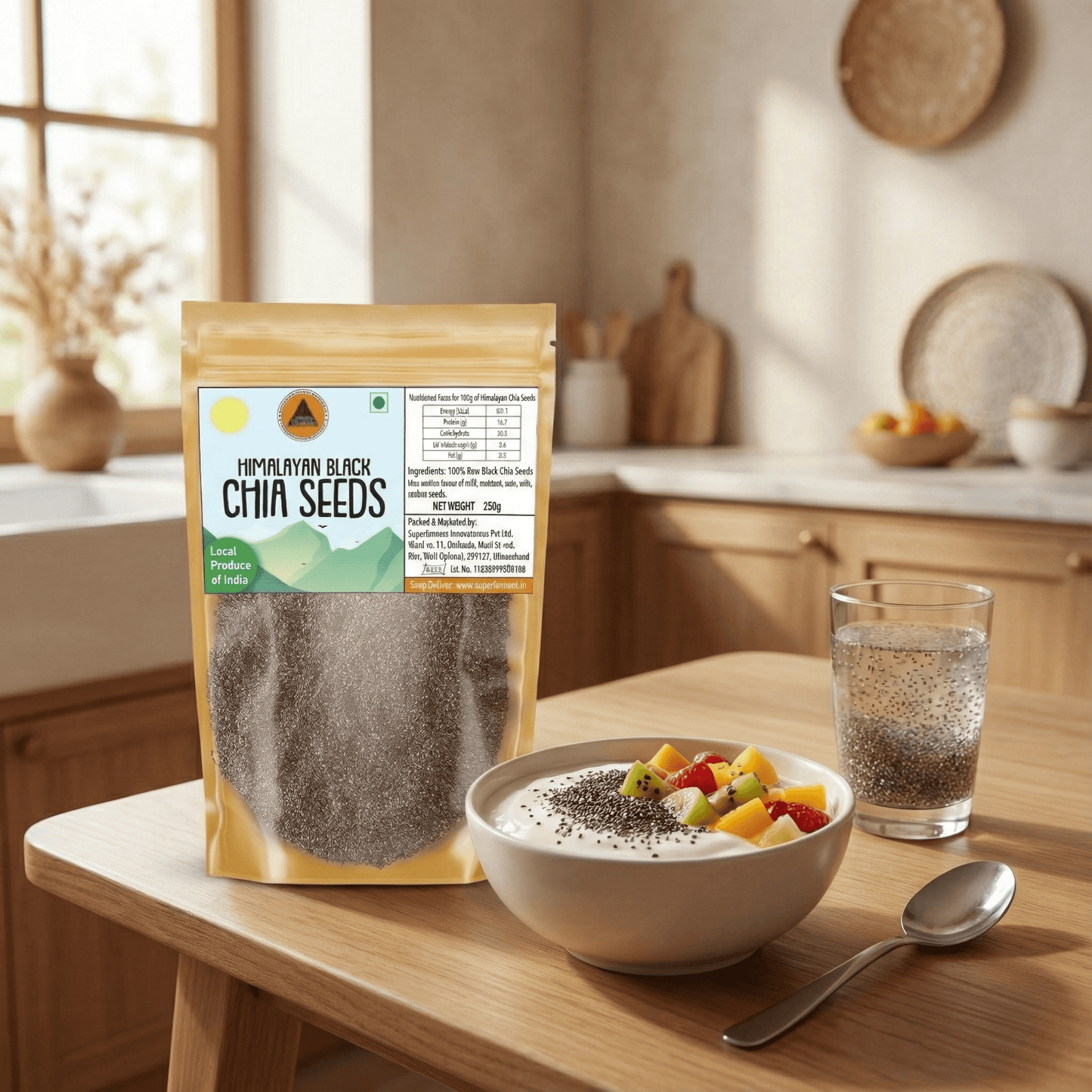 Superfarmers Himalayan Black Chia Seeds - Raw & Nutrient-Rich (100g / 250g)