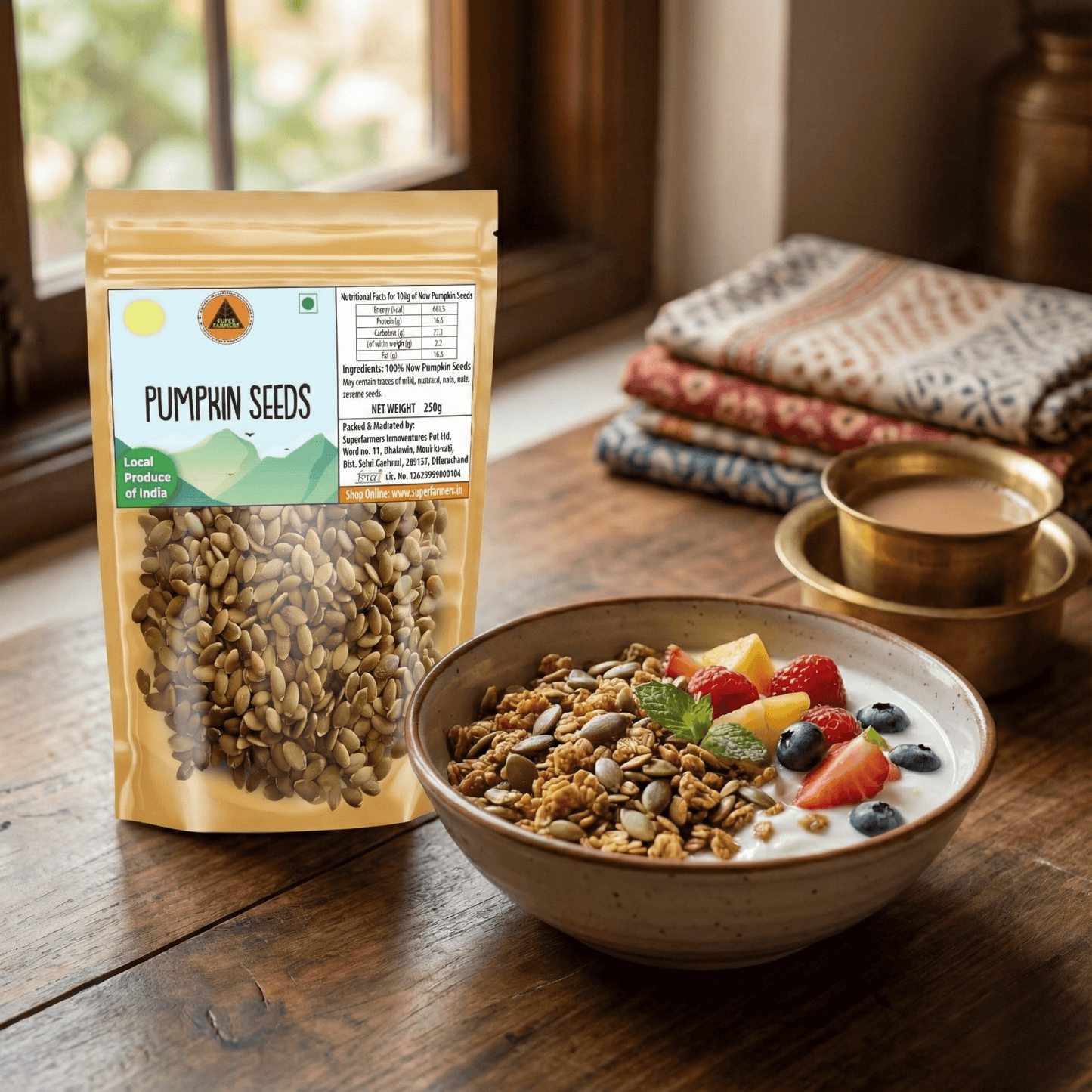 Superfarmers Premium Pumpkin Seeds (100g / 250g) – Nutrient-Dense Superfood for Snacking, Salads & Smoothies
