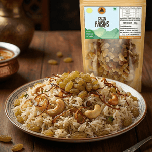 Superfarmers Premium Green Raisins (Kishmish) – 100% Natural Indian Produce (200g / 500g)