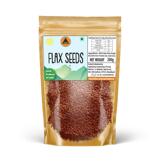 Superfarmers Premium Raw Flax Seeds (200g) | 100% Natural Local Produce