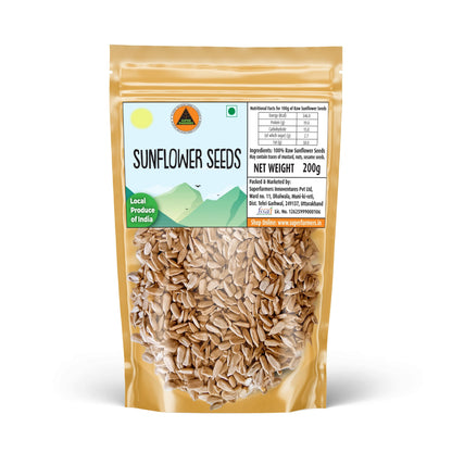 Superfarmers Raw Sunflower Seeds (200g) | Premium Local Indian Produce | Unroasted, Healthy Snack