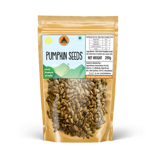 Superfarmers Premium Pumpkin Seeds (200g) – Nutrient-Dense Superfood for Snacking, Salads & Smoothies