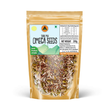 Superfarmers Trail Mix Omega Seeds (200g) | 5-in-1 Super Seed Blend | High Protein & Rich in Healthy Fats