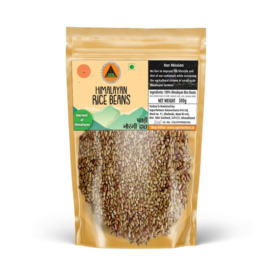 Superfarmers Premium Himalayan Rice Beans (Pahadi Naurangi Dal) – Whole & Traditional (500g)