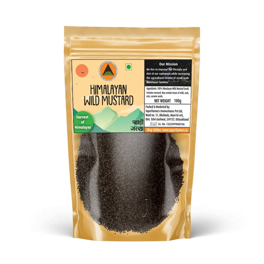 Superfarmers Authentic Himalayan Wild Mustard Seeds 100g (Pahadi Jakhiya)