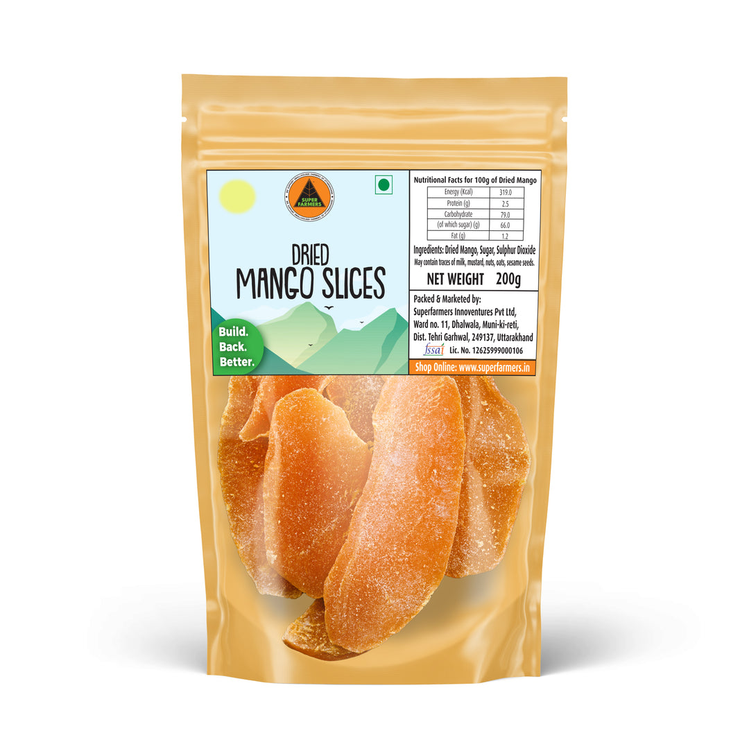 Superfarmers dried mango slices 200g premium fruit snack