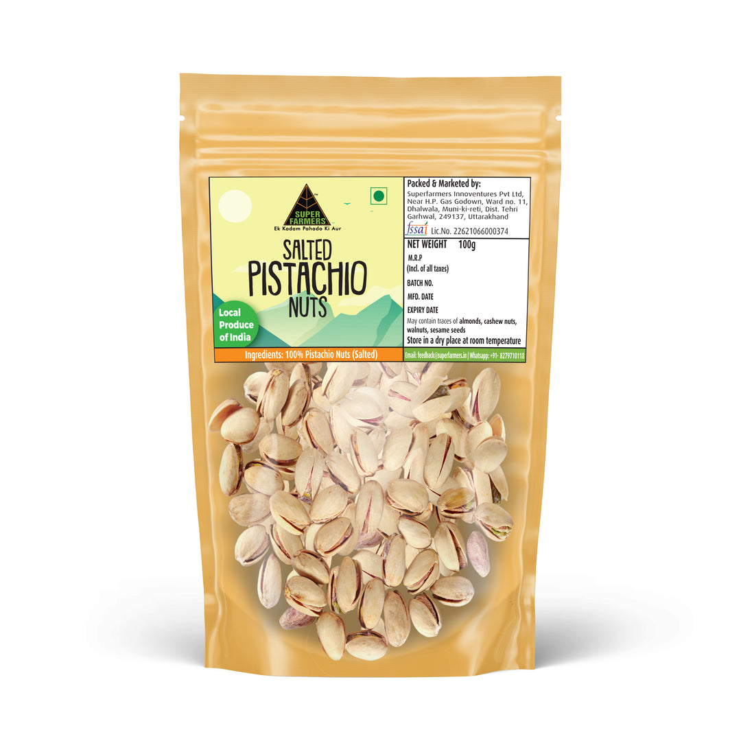 Pistachio Nuts (Whole) | Ivory-Shelled, Vibrant Green Kernels