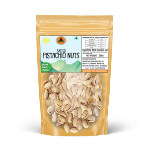 Superfarmers salted pistachio nuts 200g pack roasted pista