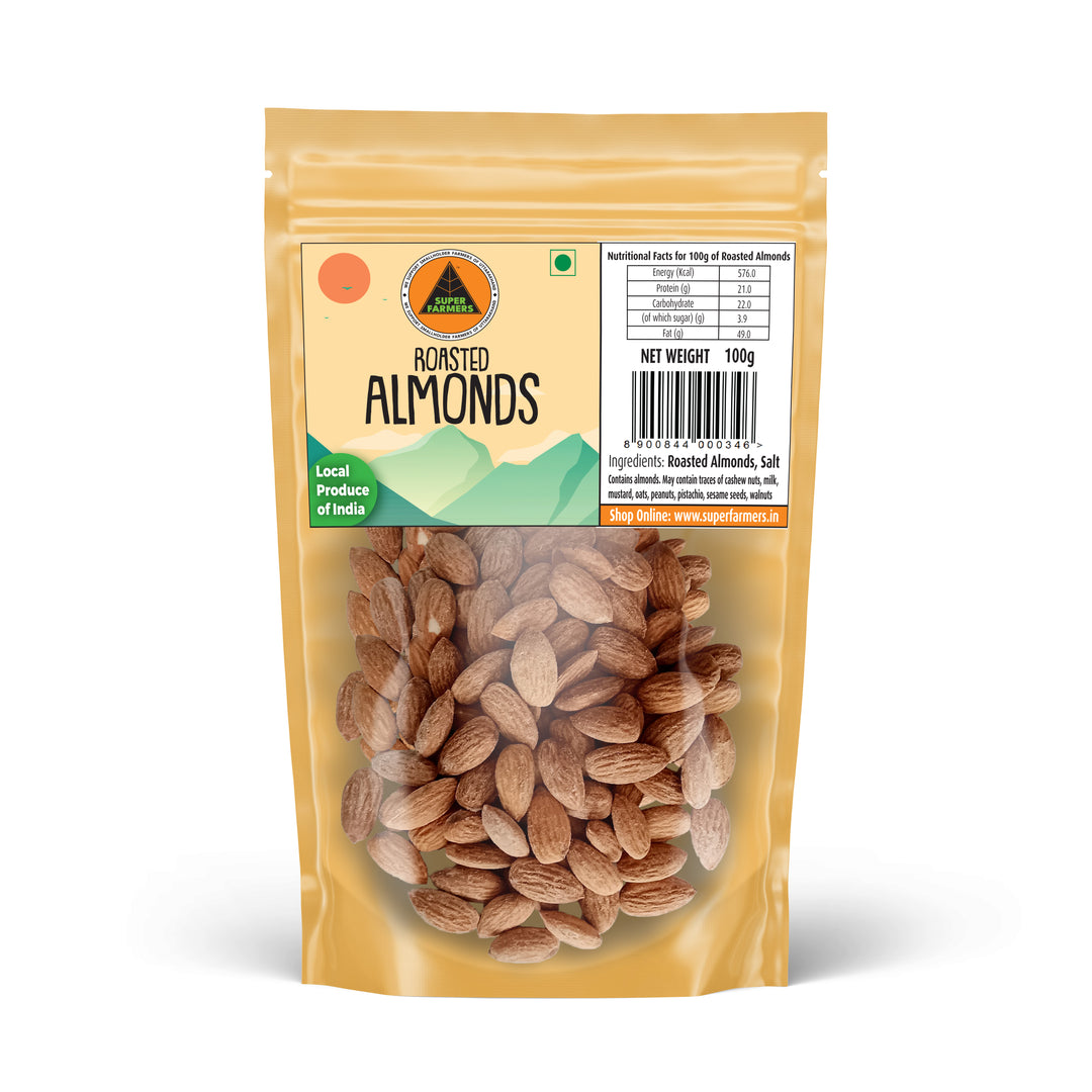 Roasted Almonds | Oven-Roasted, Crunchy & Flavourful Snack